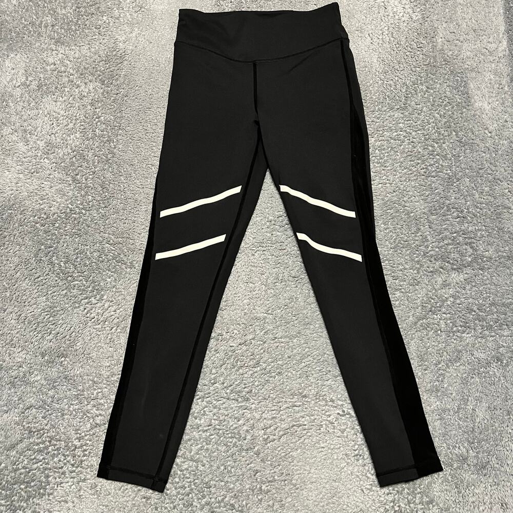 Zyia Active Leggings Pants Womens 4 Black High Rise Cropped
